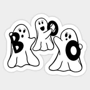 Boo! Halloween ghosts Sticker